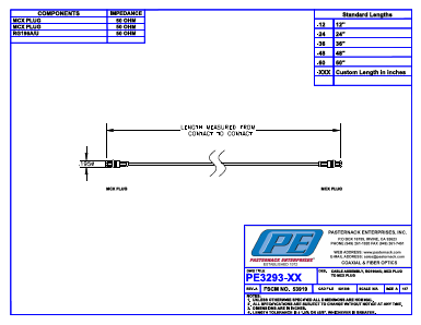 PE3293-XX Datasheet PDF Pasternack Enterprises, Inc.