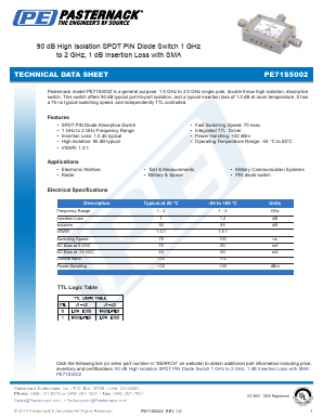 PE71S5002 Datasheet PDF Pasternack Enterprises, Inc.