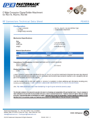 PE4953 Datasheet PDF Pasternack Enterprises, Inc.