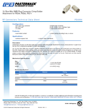 PE4994 Datasheet PDF Pasternack Enterprises, Inc.