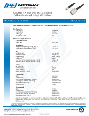 PE3C0121-48 Datasheet PDF Pasternack Enterprises, Inc.