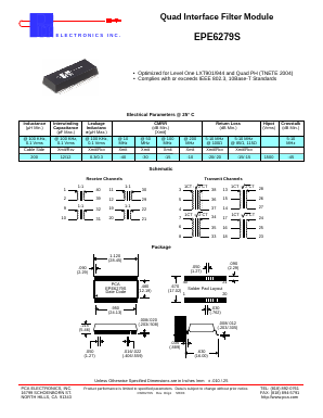 EPE6279S Datasheet PDF PCA ELECTRONICS INC.