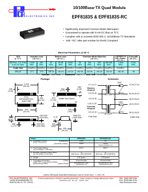 EPF8183S-RC Datasheet PDF PCA ELECTRONICS INC.