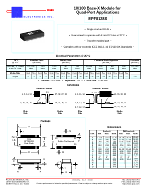 EPF8128S Datasheet PDF PCA ELECTRONICS INC.