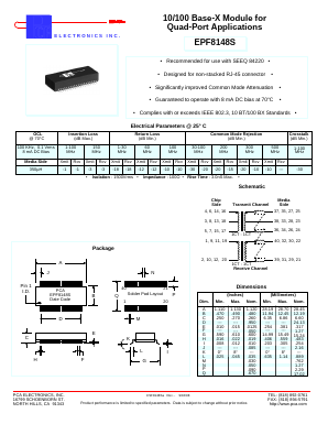 EPF8148S Datasheet PDF PCA ELECTRONICS INC.