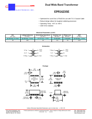 EPR1623SE Datasheet PDF PCA ELECTRONICS INC.