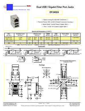 EPJ4024 Datasheet PDF PCA ELECTRONICS INC.