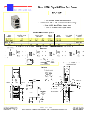EPJ4020 Datasheet PDF PCA ELECTRONICS INC.