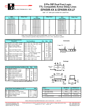 EPA509-30-LF Datasheet PDF PCA ELECTRONICS INC.
