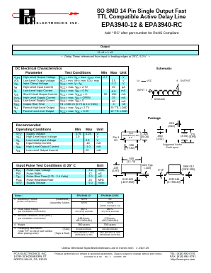 EPA3940-12 Datasheet PDF PCA ELECTRONICS INC.