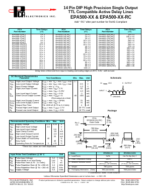 EPA500-5 Datasheet PDF PCA ELECTRONICS INC.