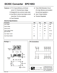 EPC1053 Datasheet PDF PCA ELECTRONICS INC.
