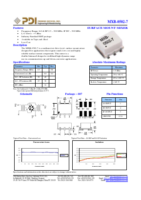 MXB-0502-7 Datasheet PDF PREMIER DEVICES, INC.