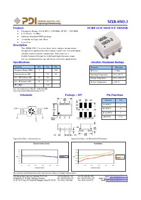 MXB-0503-3 Datasheet PDF PREMIER DEVICES, INC.