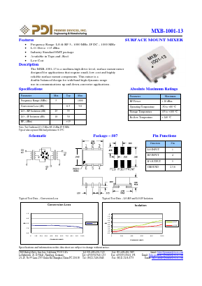 MXB-1001-13 Datasheet PDF PREMIER DEVICES, INC.