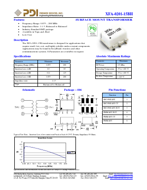 XFA-0201-15BH Datasheet PDF PREMIER DEVICES, INC.