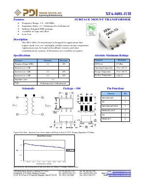 XFA-0401-1UH Datasheet PDF PREMIER DEVICES, INC.