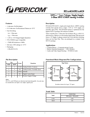 PI5A4629 Datasheet PDF Pericom Semiconductor Corporation