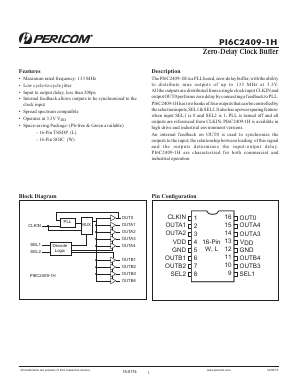 PI6C2409-1HWEX Datasheet PDF Pericom Semiconductor Corporation