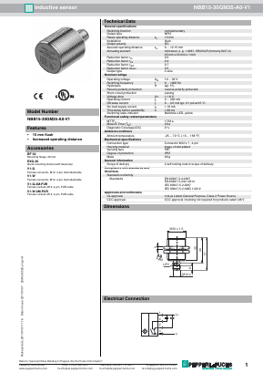 NBB15-30GM35-A0-V1 Datasheet PDF Pepperl+Fuchs Inc.