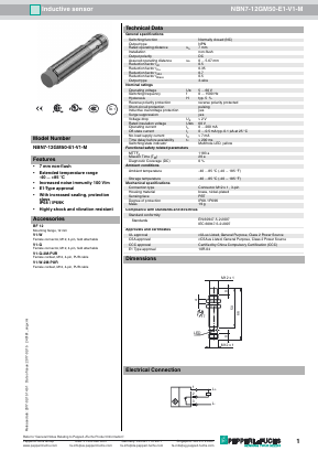 NBN7-12GM50-E1-V1-M Datasheet PDF Pepperl+Fuchs Inc.
