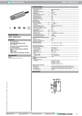 NBN7-12GM50-E2-M Datasheet PDF Pepperl+Fuchs Inc.