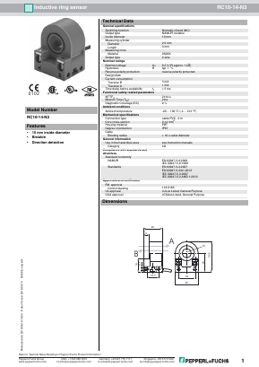 RC10-14-N3 Datasheet PDF Pepperl+Fuchs Inc.