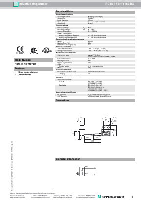 RC15-14-N0-Y187459 Datasheet PDF Pepperl+Fuchs Inc.