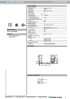 RC15-14-N0-Y95903 Datasheet PDF Pepperl+Fuchs Inc.