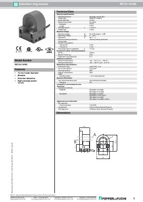 RC15-14-N3 Datasheet PDF Pepperl+Fuchs Inc.