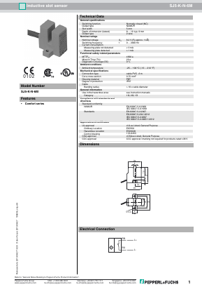 SJ5-K-N-6M Datasheet PDF Pepperl+Fuchs Inc.