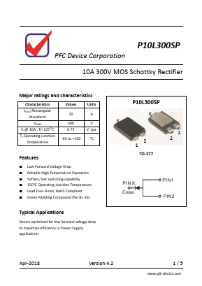P10L300SP Datasheet PDF PFC Device Inc.