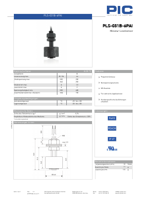 PLS-031B-6PAI Datasheet PDF PIC GmbH