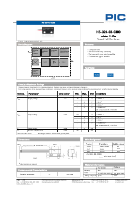HS-324-03-0300 Datasheet PDF PIC GmbH