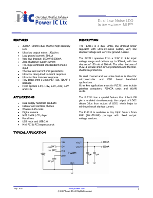 PL2211 Datasheet PDF Power IC Ltd.