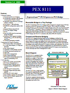 PEX8111-BB66FBCF Datasheet PDF PLX Technology