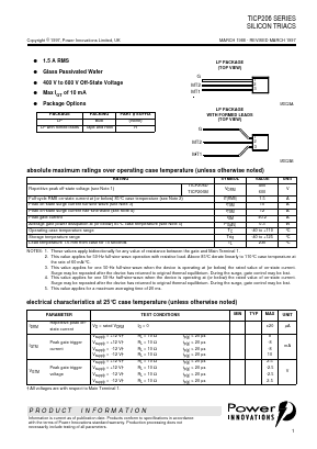 TICP206M Datasheet PDF Power Innovations Ltd
