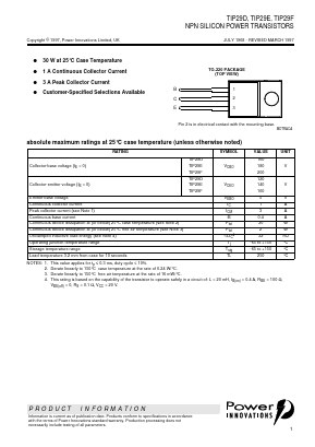 TIP29F Datasheet PDF Power Innovations Ltd
