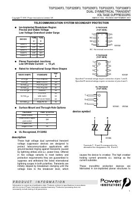 TISP3380F3D Datasheet PDF Power Innovations Ltd