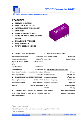 SRS-1209-1 Datasheet PDF Power Systems GmbH+Co.KG