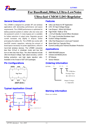 LP3983 Datasheet PDF Lowpower Semiconductor inc