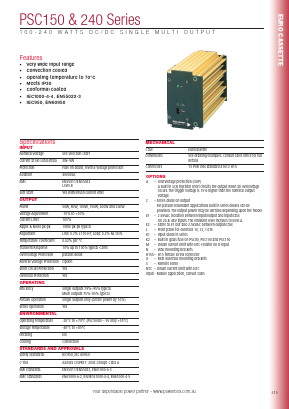 PSC100CT5 Datasheet PDF Powerbox