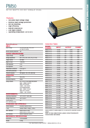 PM50A18-18 Datasheet PDF Powerbox