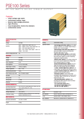 PSE100A48 Datasheet PDF Powerbox