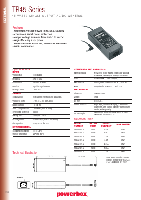 TR45A48-21A11 Datasheet PDF Powerbox
