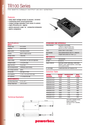 TR100A150-21A11 Datasheet PDF Powerbox