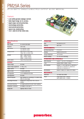 PM25-39A Datasheet PDF Powerbox