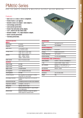 PM650-14 Datasheet PDF Powerbox
