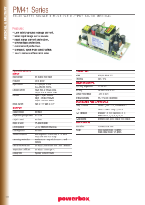 PM41-12A Datasheet PDF Powerbox
