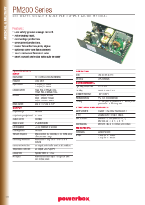 PM200-40 Datasheet PDF Powerbox